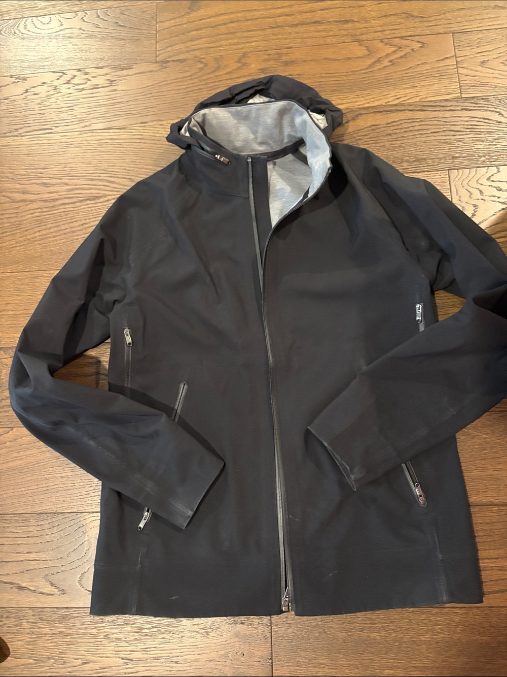 Lululemon Men's Black Hooded Softshell Jacket, size M